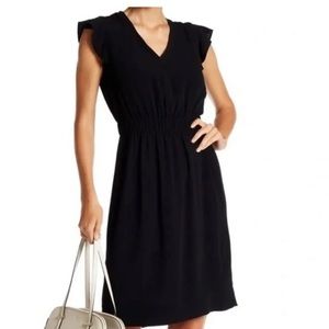 Kate Spade New York Fluid V-Neck
Ruffle Sleeve Crepe Frill dress